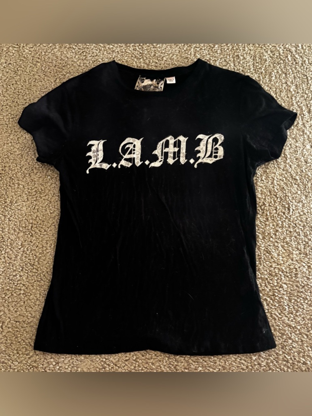 L.A.M.B. Black Logo Tee